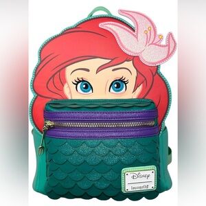 NWT NIP Loungefly Disney The Little Mermaid Ariel Cosplay Mini Backpack